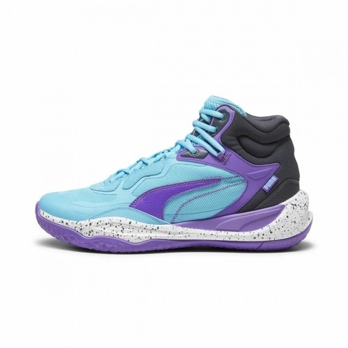 Basketball Shoes for Adults Puma Playmaker Pro Mid Light Blue image 1