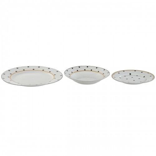 Pusdienas Aprīkojuma Komplekts Home ESPRIT Balts Porcelāns 18 Daudzums 27 x 27 x 2 cm image 1