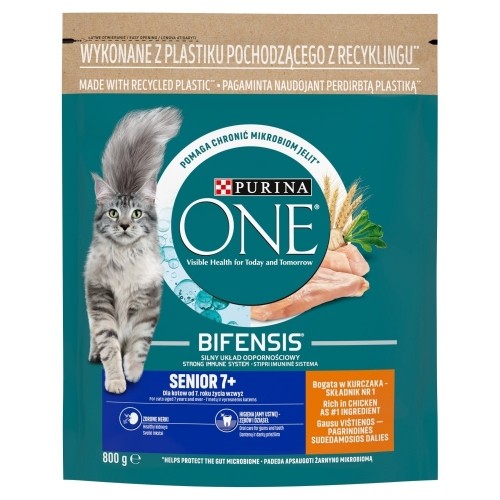Purina Nestle PURINA One Bifensis Senior 7+ - dry cat food - 800 g image 1