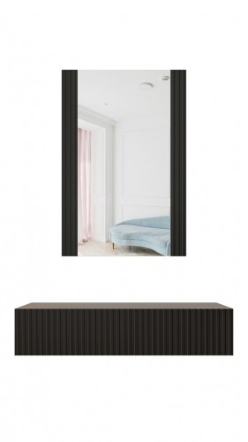 Cama Meble Dressing table with mirror PAFOS 80x41.6x100 mat black image 1