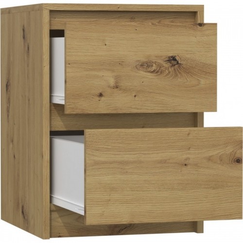 Top E Shop Topeshop K2 ARTISAN nightstand/bedside table 2 drawer(s) Oak image 1