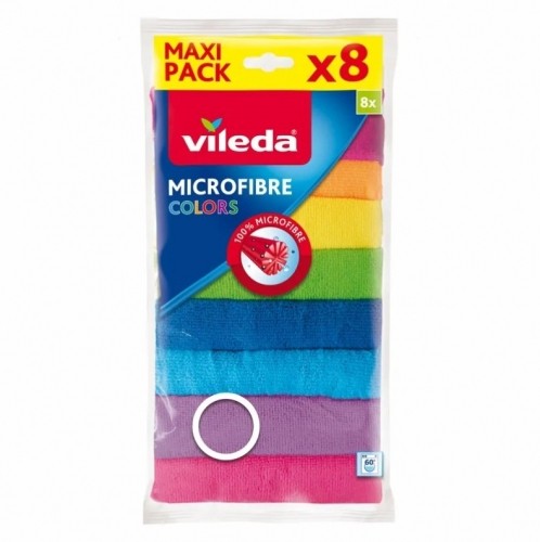 Cleaning Cloth Vileda Microfibre Colors 8 pcs image 1