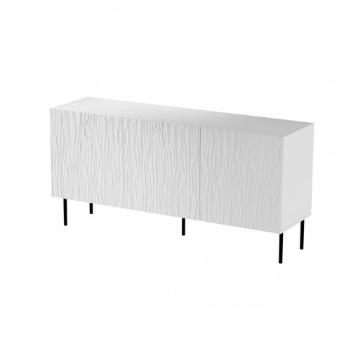 Cama Meble JUNGLE chest 152x40.5x74.5 white matt + black legs image 1