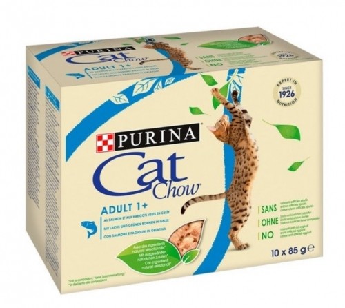 Purina Nestle PURINA Cat Chow Salmon, green bean - wet cat food - 10x85 g image 1