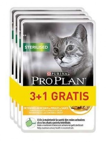 Purina Nestle PURINA Pro Plan Sterilised Chicken - wet cat food - 85g 3+1 image 1