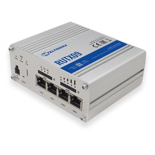 Teltonika RUTX09 | Rūpnieciskais 4G LTE maršrutētājs | Cat 6, Dual Sim, 1x Gigabit WAN, 3x Gigabit LAN image 1