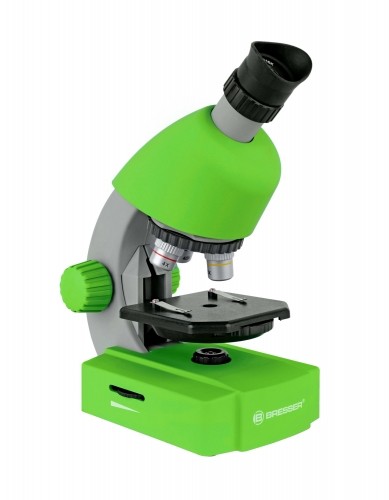 Mikroskops, Bresser Juniors 40x-640x, Zaļš ar eksperimenta komplektu, ar telefona adapteri image 1