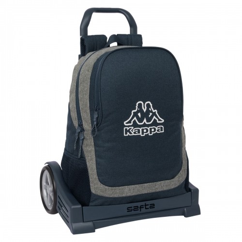 School Rucksack with Wheels Kappa Dark navy Grey Navy Blue 32 x 44 x 16 cm image 1