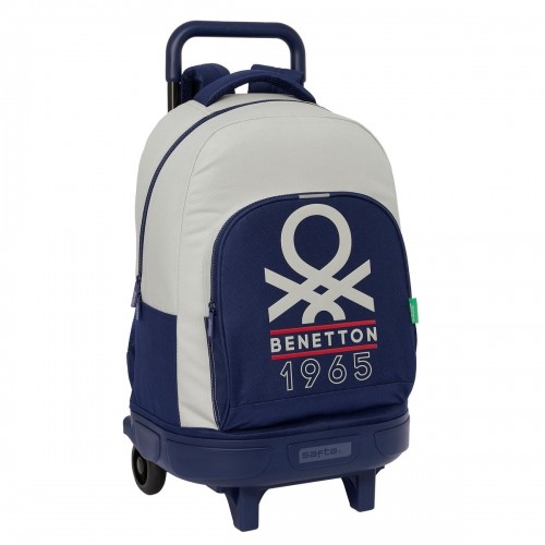 Школьный рюкзак с колесиками Benetton Varsity Серый Тёмно Синий 33 X 45 X 22 cm image 1