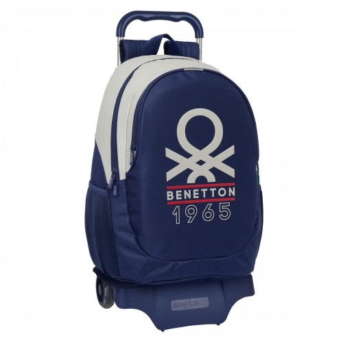 Школьный рюкзак с колесиками Benetton Varsity Серый Тёмно Синий 32 x 44 x 16 cm image 1