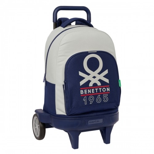 Школьный рюкзак с колесиками Benetton Varsity Серый Тёмно Синий 33 X 45 X 22 cm image 1