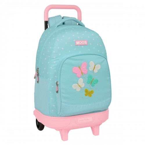 Школьный рюкзак с колесиками Moos Butterflies Синий 33 X 45 X 22 cm image 1