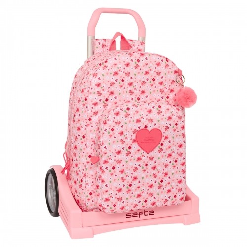 School Rucksack with Wheels Vicky Martín Berrocal In bloom Pink 30 x 46 x 14 cm image 1