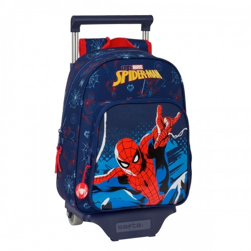 Школьный рюкзак с колесиками Spider-Man Neon Тёмно Синий 27 x 33 x 10 cm image 1