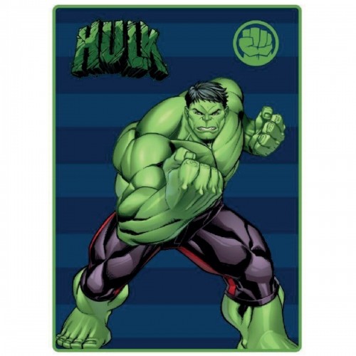 Одеяло The Avengers Hulk 100 x 140 cm Синий Зеленый полиэстер image 1