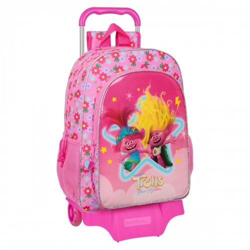 Школьный рюкзак с колесиками Trolls Розовый 33 x 42 x 14 cm image 1