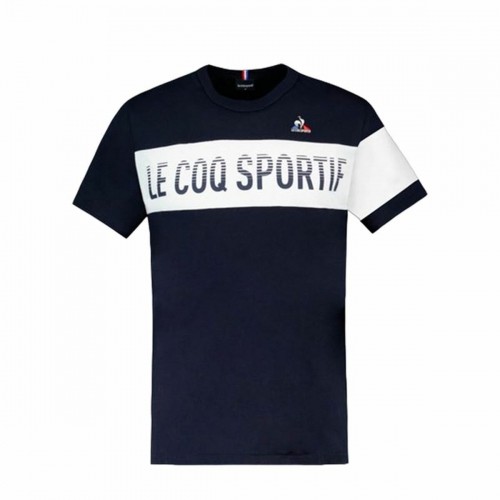 Unisex Short Sleeve T-Shirt Le coq sportif BAT SS N°2 Navy Blue image 1