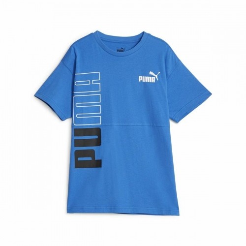 Krekls ar Īsām Piedurknēm Bērniem Puma Power Colorblock Zils image 1