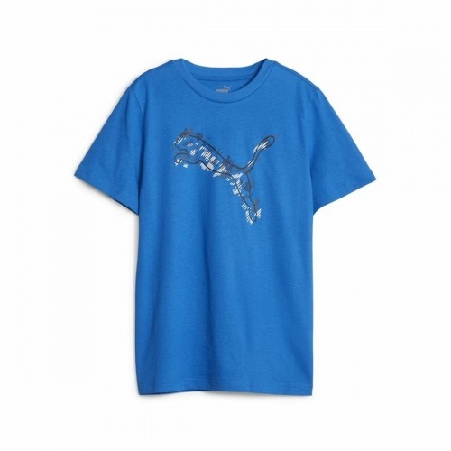 Child's Short Sleeve T-Shirt Puma Active Sports Graphic Blue image 1