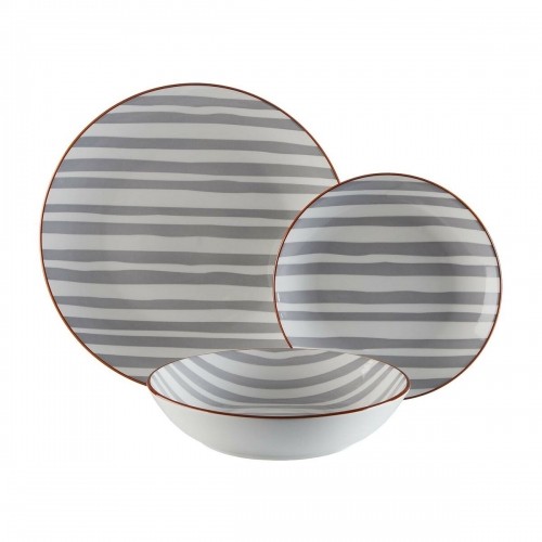 Dinnerware Set Versa Venecia 18 Pieces Grey Porcelain image 1