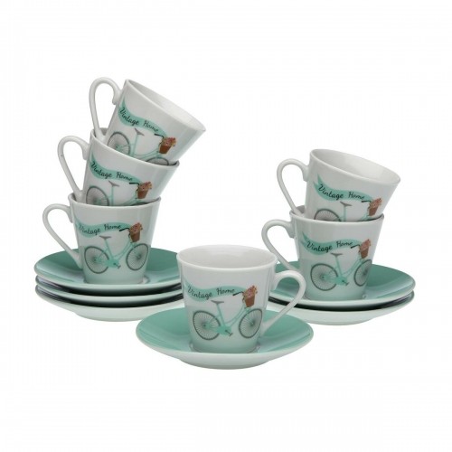 Piece Coffee Cup Set Versa Bicycle 6 Units Porcelain image 1