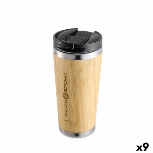 Thermal Cup with Lid ThermoSport Bamboo 450 ml (9Units) image 1