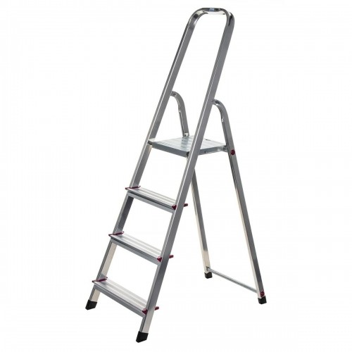 4-step folding ladder Krause 000705 Silver Aluminium image 1