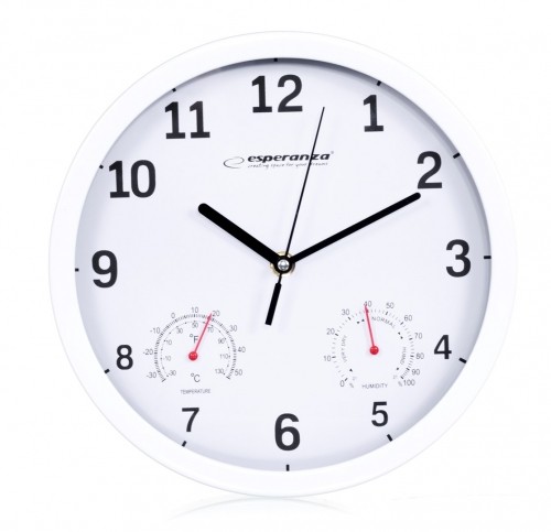 Esperanza EHC016W Mechanical wall clock Round White image 1