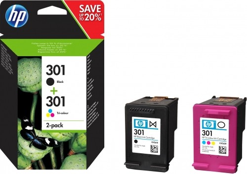 Hewlett-packard HP 301 2-pack Black/Tri-color Original Ink Cartridges image 1