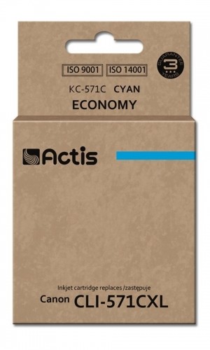 Actis KC-571C ink (replacement for Canon CLI-571C; Standard; 12 ml; cyan) image 1