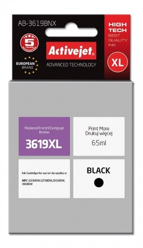 Activejet AB-3619BNX ink (replacement for Brother LC3619Bk XL; Supreme; 65 ml; black) image 1