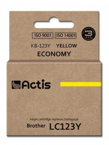 Actis KB-123Y ink (replacement for Brother LC123Y/LC121Y; Standard; 10 ml; yellow) image 1