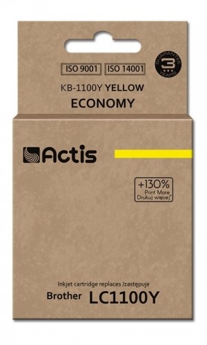 Actis KB-1100Y ink (replacement for Brother LC1100Y/LC980Yreplacement; Standard; 19 ml; yellow) image 1