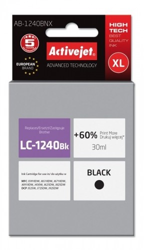 Activejet AB-1240BNX ink (replacement for Brother LC1220Bk/LC1240Bk; Supreme; 30 ml; black) image 1