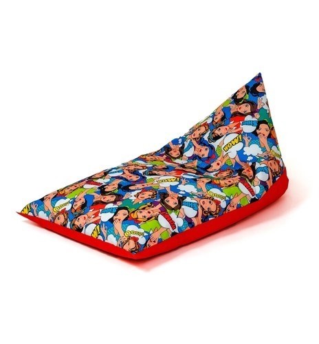 Go Gift Sako sack pouffe Mattress print-red XXL 160 x 80 cm image 1