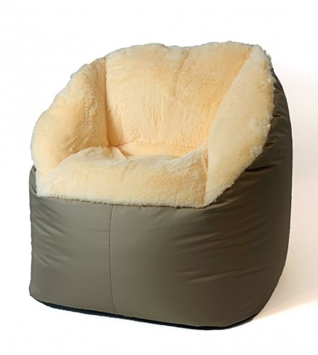 Go Gift Sako bag pouf Fluffy cream XXL 140 x 90 cm image 1