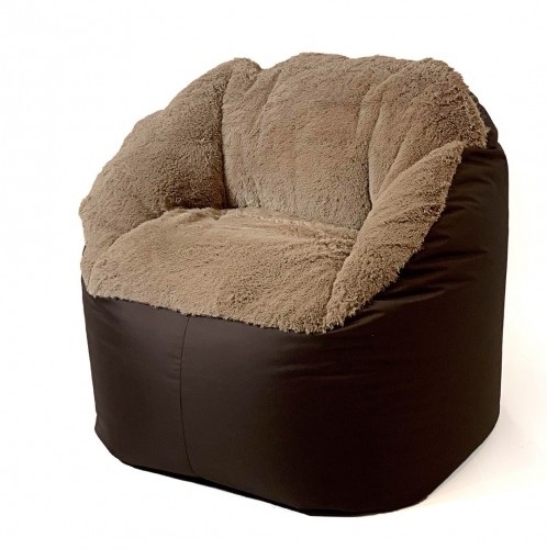 Go Gift Sako sack pouffe Fluffy cappuccino XXL 140 x 90 cm image 1