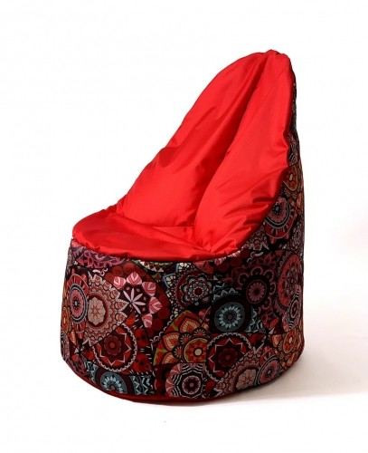 Go Gift Sako bag pouffe Mandala print-red XL 120 x 80 cm image 1