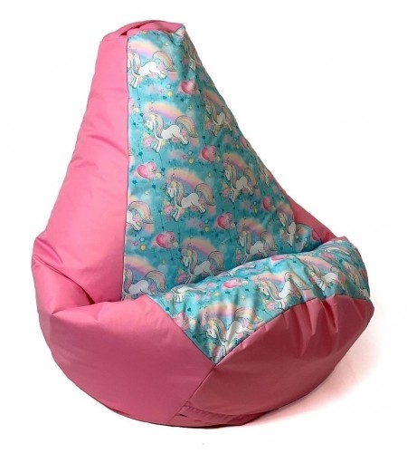 Go Gift Sako bag pouffe Pear print pink-unicorn XXL 140 x 100 cm image 1