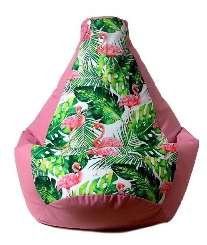 Go Gift Sako bag pouffe Pear print pink-flaming XL 130 x 90 cm image 1