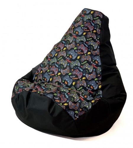 Go Gift Sako bag pouffe Pear print black-pad player XL 130 x 90 cm image 1