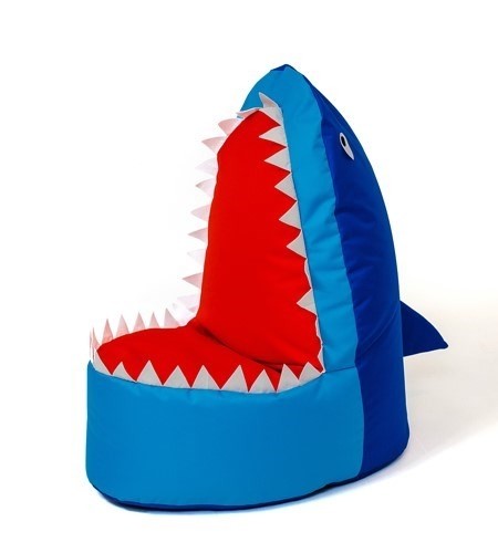 Go Gift Sako sack pouffe Shark navy blue XXL 100 x 60 cm image 1