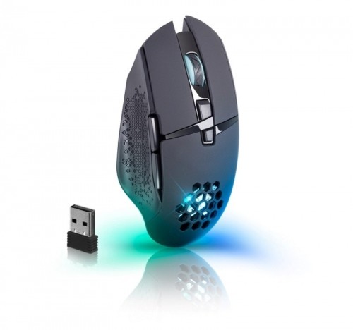 MOUSE DEFENDER GM-514 GLORY OPTIC RF RGB 3200dpi 7P BLACK image 1