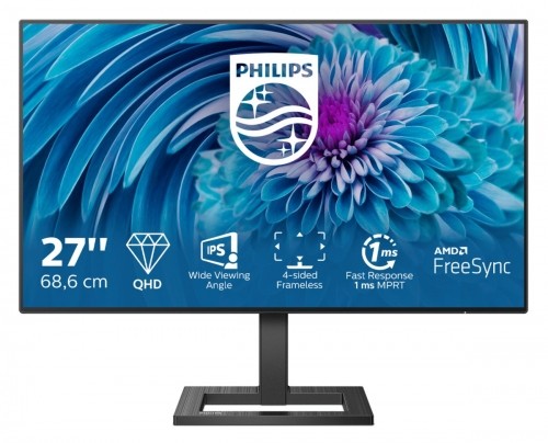 Philips E Line 275E2FAE/00 computer monitor 68.6 cm (27") 2560 x 1440 pixels 4K Ultra HD LED Black image 1