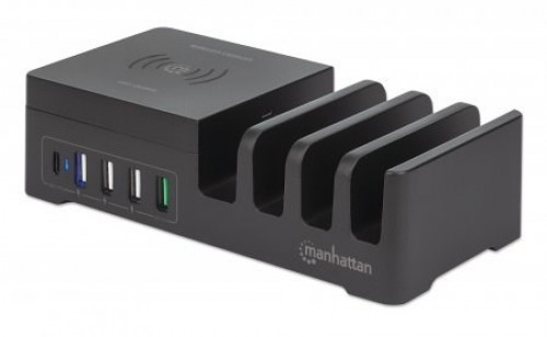 Manhattan 102230 Power station 1x USB-C PD, 1x USB-A, Black image 1