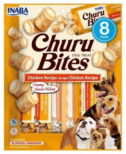 INABA Churu Bites Chicken - Dog treat - 8x12g image 1