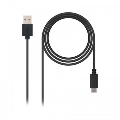 USB A to USB C Cable NANOCABLE 10.01.210 Black image 1