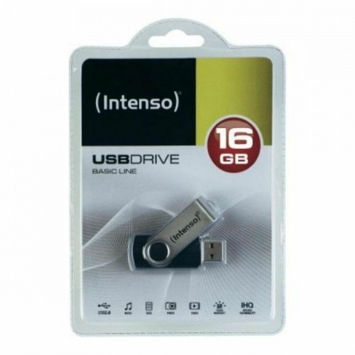 USB Zibatmiņa INTENSO Basic Line 32 GB Melns Sudrabs 32 GB USB Zibatmiņa image 1