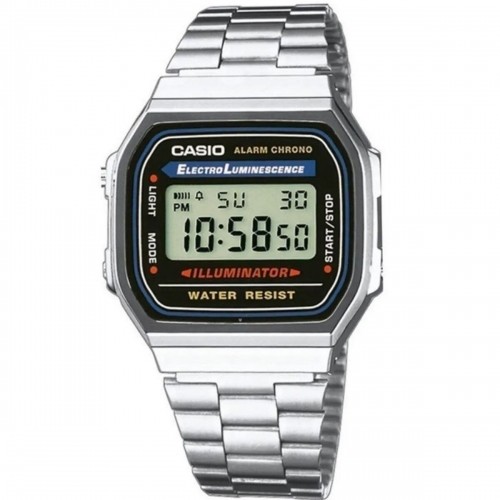 Unisex Watch Casio A168W-1 Black Silver (Ø 36 mm) image 1