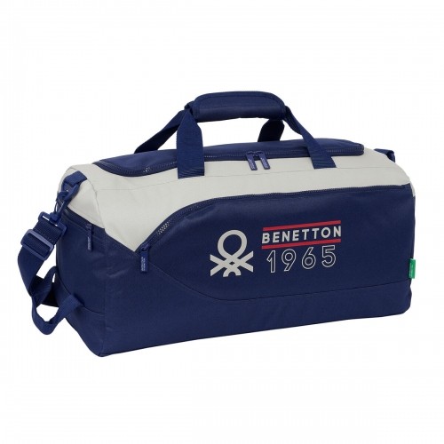 Sports bag Benetton Varsity Grey Navy Blue 50 x 25 x 25 cm image 1